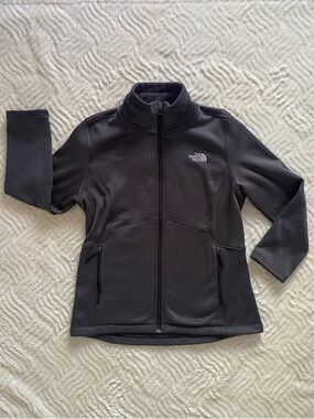 The North Face Women's Dark Gray Zip-Up Softshell Jacket